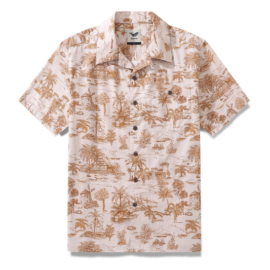 Hawaiian Shirt For Men California Dreams 1920s Vintage Shirt